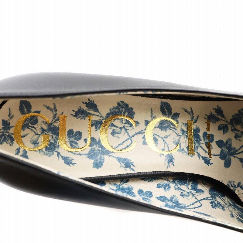 GUCCI 未使用品 グッチ GGマーモント パンプス スクエアトゥ