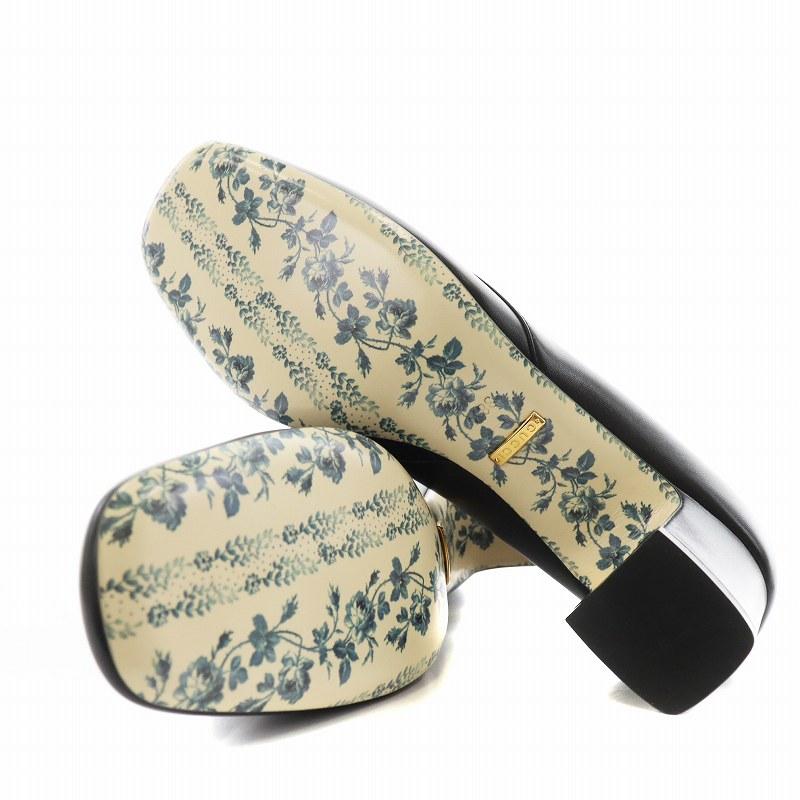 グッチ GGマーモント パンプス スクエアトゥ チャンキーヒール 525333 GUCCI 未使用品 グッチ GGマーモント パンプス スクエアトゥ