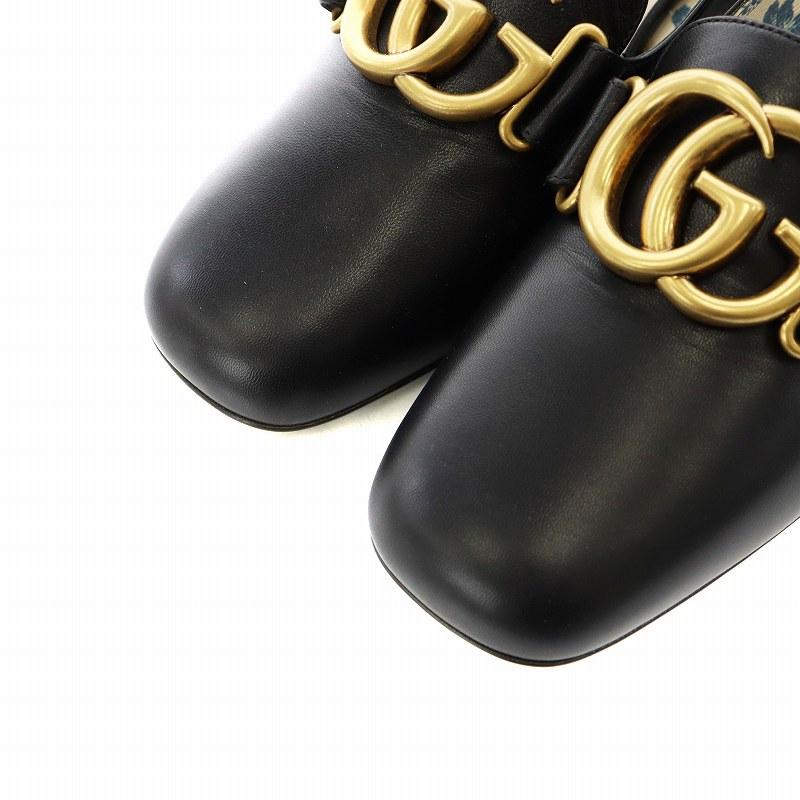 グッチ GGマーモント パンプス スクエアトゥ チャンキーヒール 525333 GUCCI 未使用品 グッチ GGマーモント パンプス スクエアトゥ