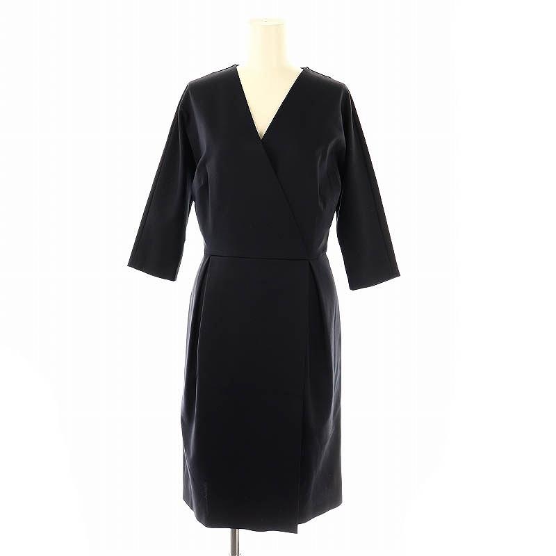 ジルサンダー JIL SANDER カシュクール 七分袖 ワンピース ひざ