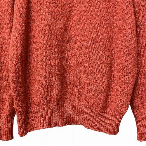 L.L.BEAN 80s Vintage USA製 メランジ ニット セーター オレンジ L メンズ 【良品】