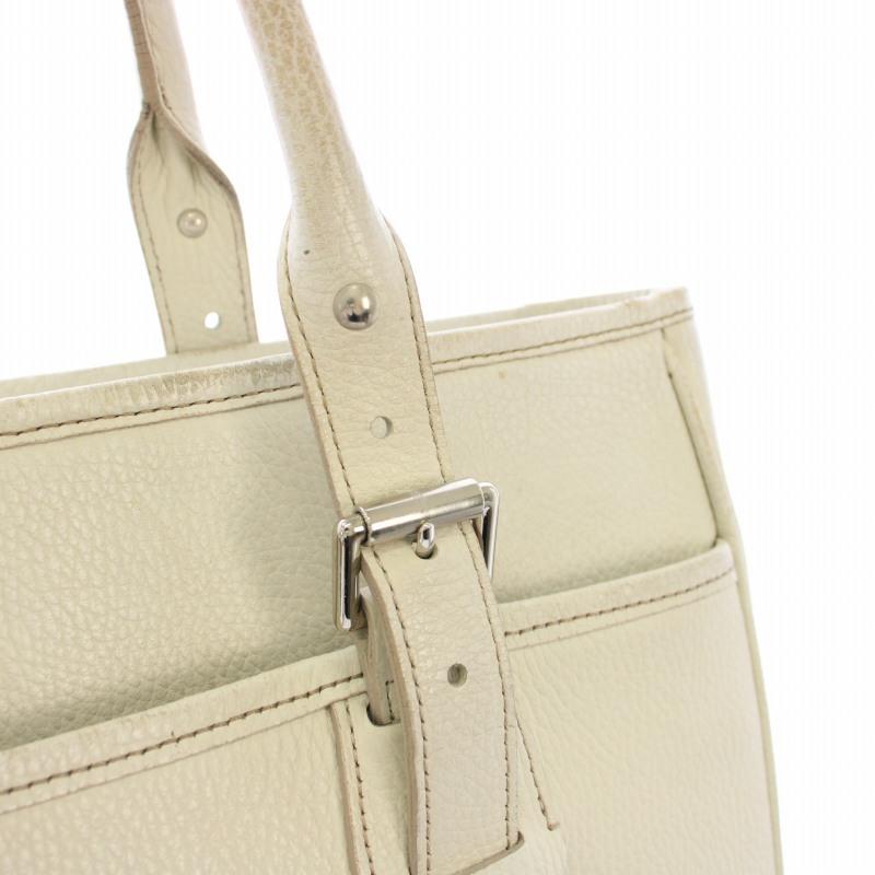 BURBERRY（バーバリー） トートバッグ ショルダーバッグ レザー 白 /TK