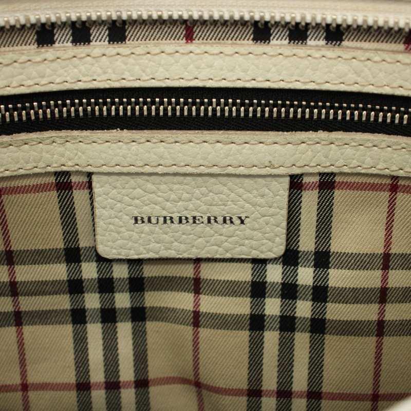 BURBERRY（バーバリー） トートバッグ ショルダーバッグ レザー 白 /TK