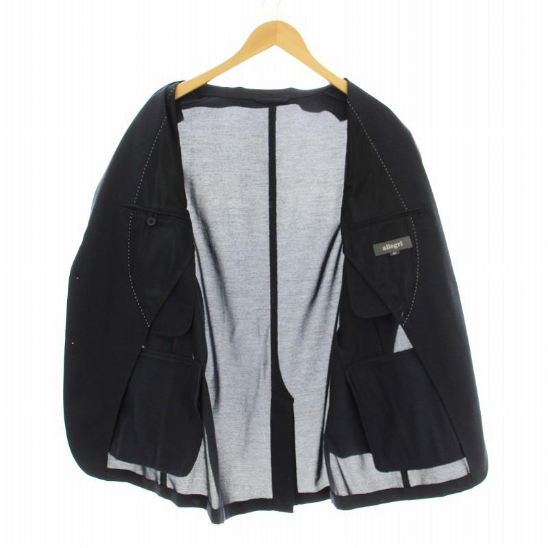 【中古】アレグリ allegri テーラードジャケット ブレザー 2B 50 紺 ネイビー Q1E66-726-29 /KU メンズ アレグリ allegri テーラードジャケット ブレザー 2B 50 紺 ネイビー