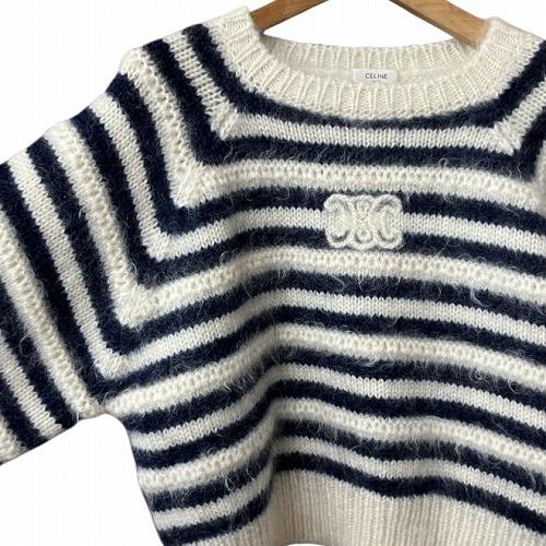 CELINE セリーヌ クルーネック マリニエール セーター ニット  