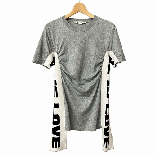 【中古】ステラマッカートニー STELLA McCARTNEY サイドロゴ Tシャツ 半袖 灰 グレー 40 L位 ■GY41 レディース ステラマッカートニー STELLA McCARTNEY サイドロゴ Tシャツ 半袖 灰