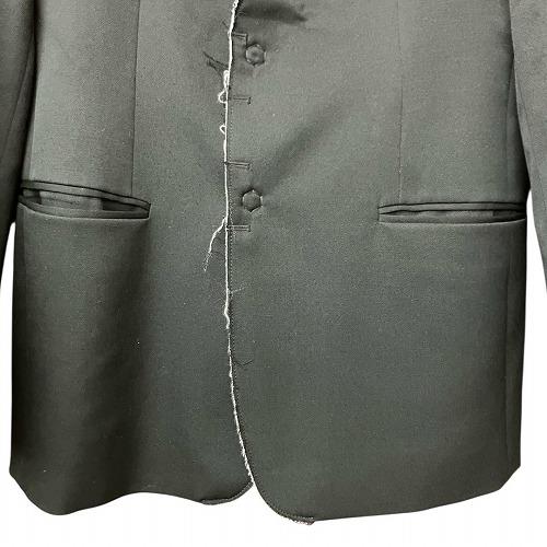 【中古】メゾンマルジェラ MM6 Maison Margiela 2023年製 ウール混 ノーカラー ジャケット ブラック 44 S位 S52BN0108 エムエムシックス メゾンマルジェラ MM6 Maison Margiela 2023年製