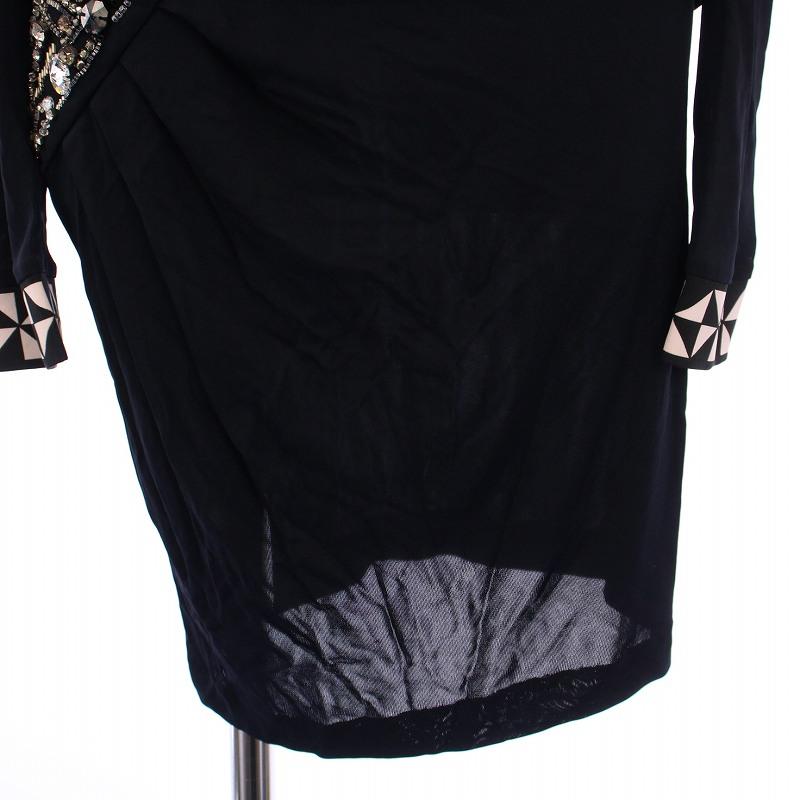 エミリオプッチ EMILIO PUCCI タイトワンピース ドレープ ひざ丈 長袖