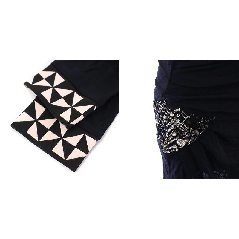 エミリオプッチ EMILIO PUCCI タイトワンピース ドレープ ひざ丈 長袖