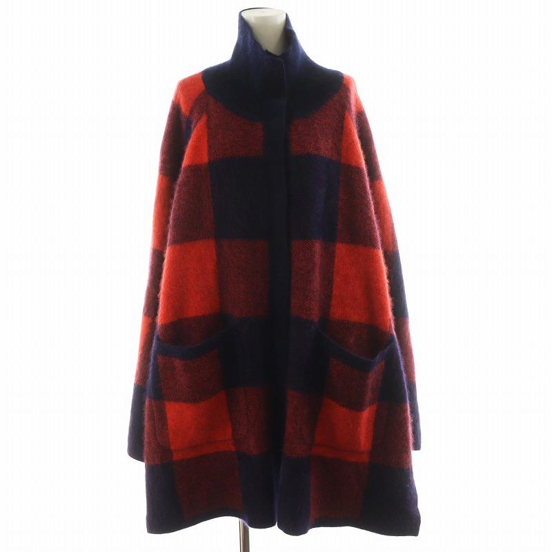 エトレトウキョウ ETRE TOKYO ポンチョ チェック柄 ウール