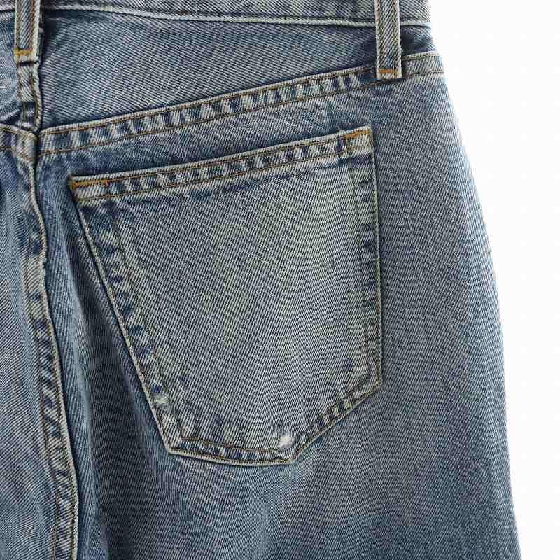 ケイト KHAITE クラッシュデニムパンツ ジーンズ ジーパン ジッパー