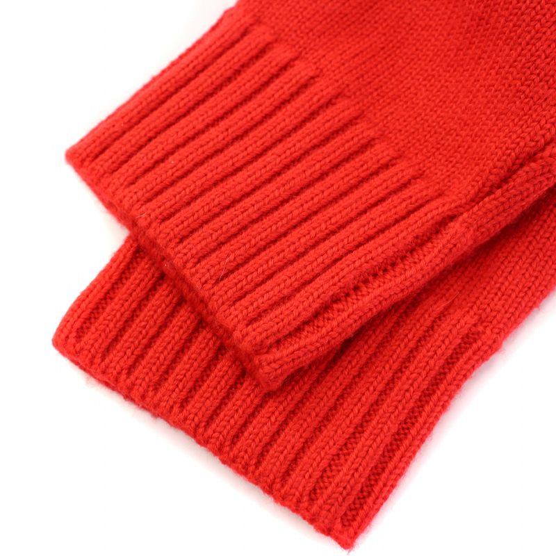 【中古】モンセ モンス MONSE ニット 長袖 Vネック バックベルト ウール XS 赤 レッド /BB ■GY41 レディース モンセ モンス MONSE ニット 長袖 Vネック バックベルト ウール XS 赤