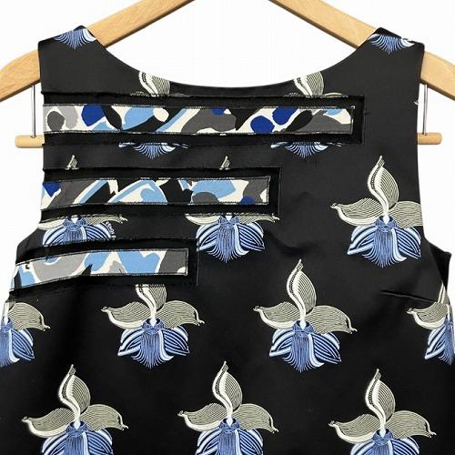 FENDI（フェンディ） 総柄 キャミ ワンピース 黒 青 緑 ブラック 40 L