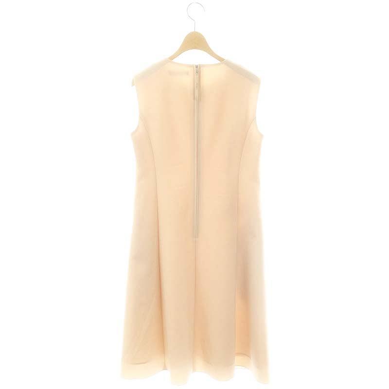 FOXEY NEW YORK ノースリーブ ベージュ ワンピース 40 中古・古着通販】FOXEY (フォクシー) ノースリーブワンピース ベージュ