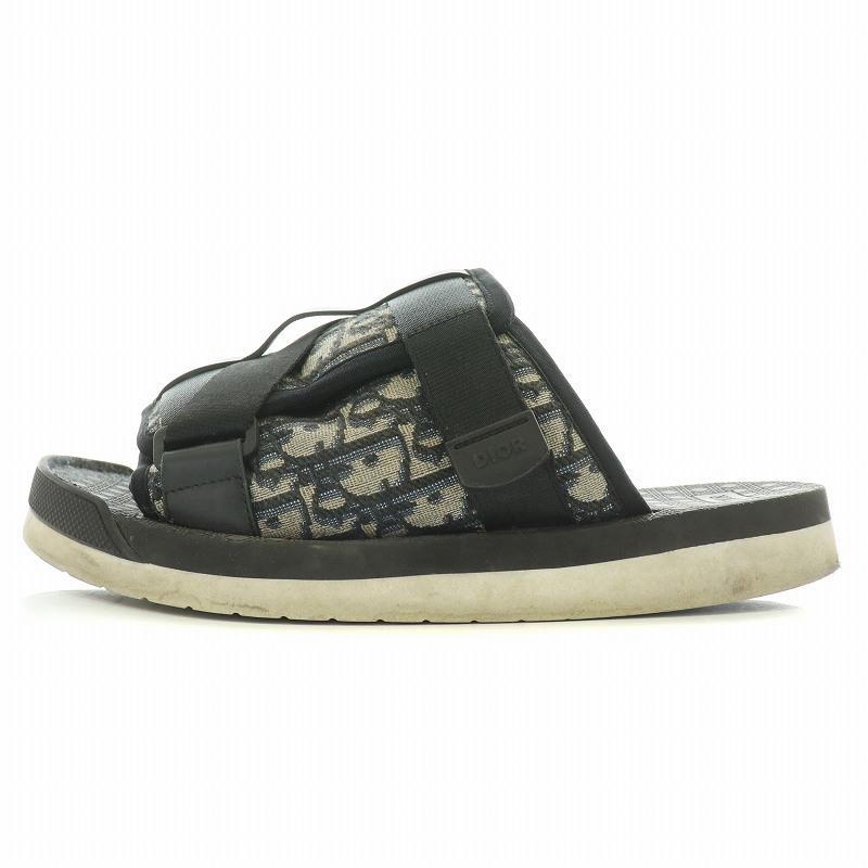 ディオール Dior ALPHA アルファ スライドサンダル 厚底 ジャカード