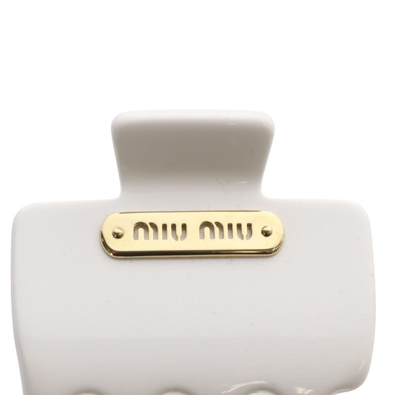 miumiu 5IF148 プレックス クロウクリップ 白 miu miu（ミュウミュウ） プレックス クロウクリップ ヘアクリップ