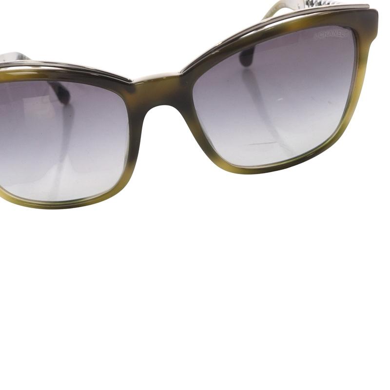 新品同様 シャネル チェーン付き サングラス シルバー ブラウングラデーション 20100501_1.jpg