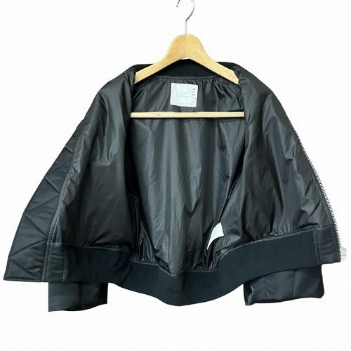 サカイ sacai 24SS フレアスリーブ MA1 ブルゾン 黒 ブラック 3 24