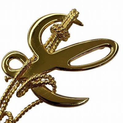 LOEWE（ロエベ） イニシャル タッセル ブローチ 金色 ゴールドカラー