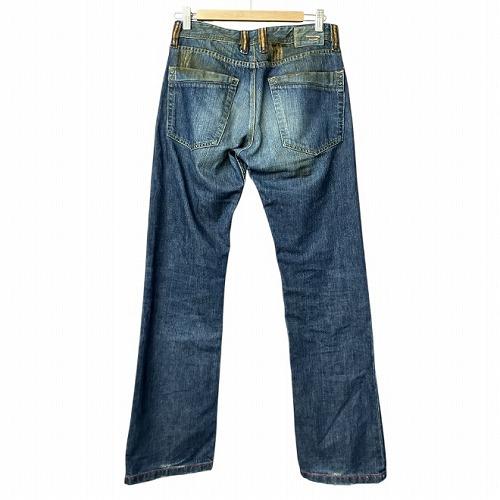 DIESEL（ディーゼル） デニムパンツ フレア USED加工 汚し加工 青