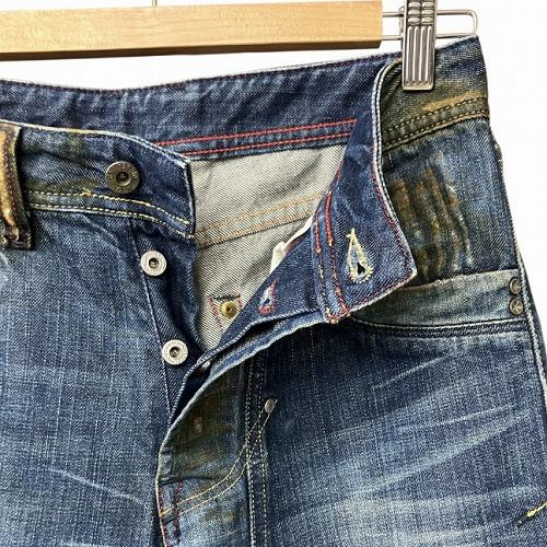 DIESEL（ディーゼル） デニムパンツ フレア USED加工 汚し加工 青