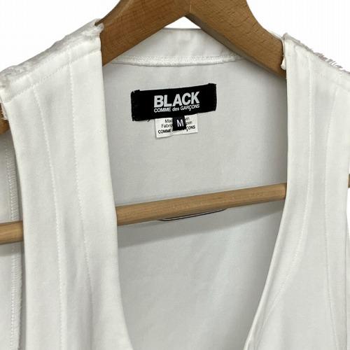 コムデギャルソンブラック COMME des GARCONS BLACK 25SS ポリエステル フリル ワンピース 白 ホワイト M 1O-A007 AD2024 メンズ レディーの画像
