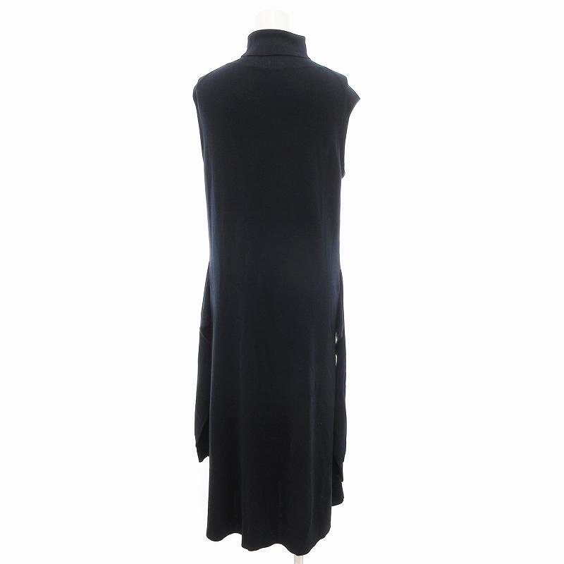 【中古】ギャルリーヴィー トゥモローランド ニット ワンピース タートルネック コットン シルク混 2WAY 長袖 1 紺 ギャルリーヴィー トゥモローランド ニット ワンピース タートルネック