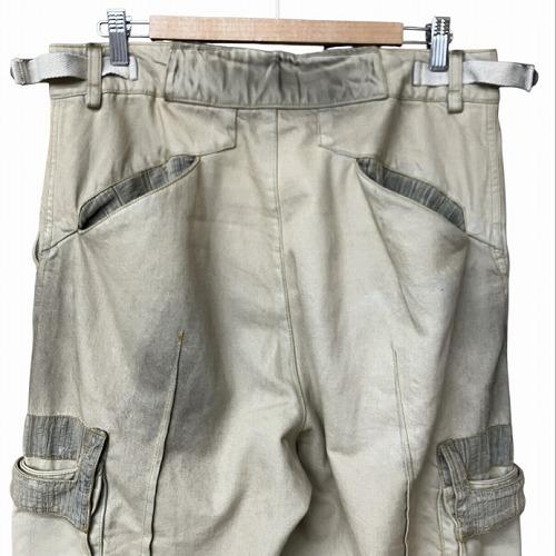 【中古】Xlim エクスリム ep6 02 Trousers バギー パンツ USED加工 汚し加工 ベージュ ☆AA★ メンズ Xlim エクスリム ep6 02 Trousers バギー パンツ USED加工 汚し加工