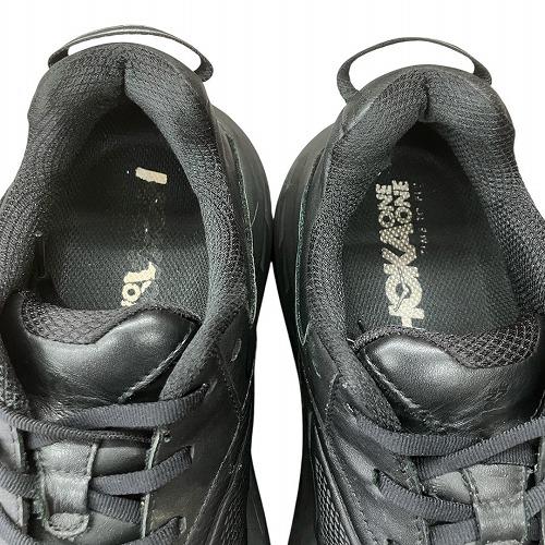 極美品　ホカ オネオネ　BONDI LTR WIDE　レザースニーカー　27 ホカオネオネ HOKA ONE M BONDI LTR WIDE ボンダイ ワイド