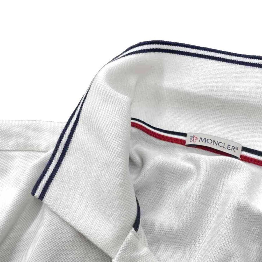 【中古】MONCLER 17SS MAGLIA POLO MANICA CORTA ポロシャツ 鹿の子 カットソー 半袖 C10918304300 84556 S 白 MONCLER（モンクレール） MONCLER 17SS MAGLIA POLO MANICA CORTA