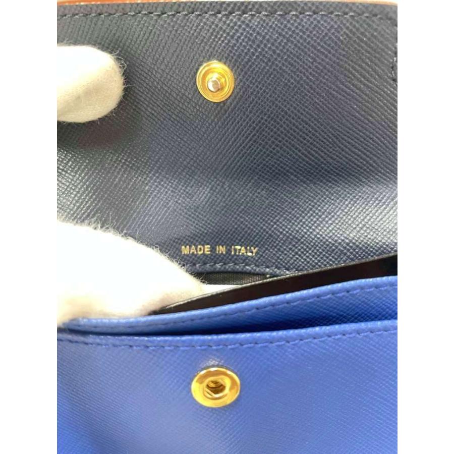 【中古】マルニ MARNI レザー カードケース ケース  小銭入れ ロゴ PFMOT05U09 青 ブルー 紺 ネイビー MARNI（マルニ） レザー カードケース コインケース 小銭入れ ロゴ
