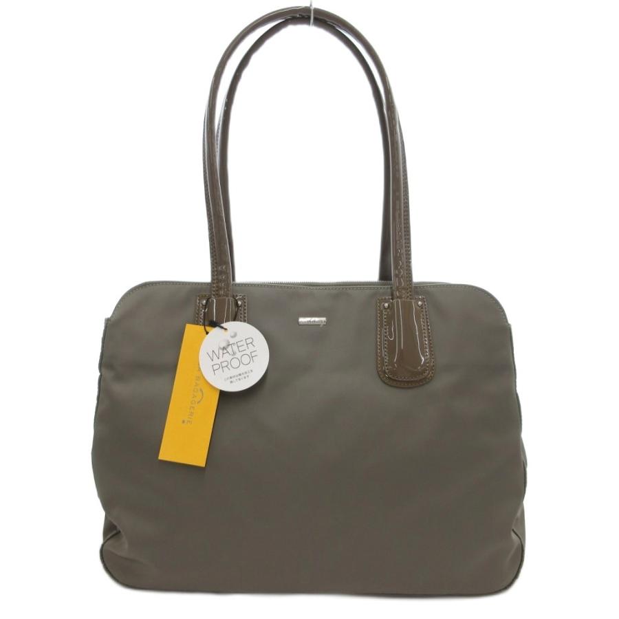 未使用品 ラバガジェリー LA BAGAGERIE タグ付き ナイロン×エナメル A4 