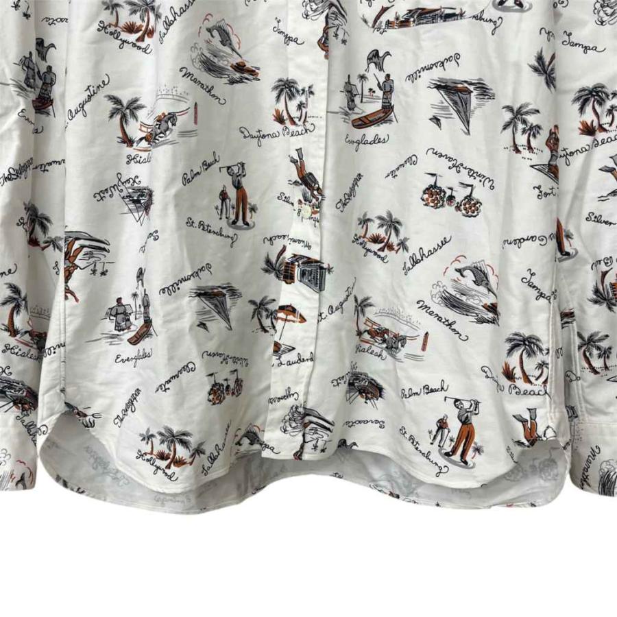 THE STYLIST JAPAN 総柄 BDシャツ 長袖 カジュアルシャツ ボタンダウン