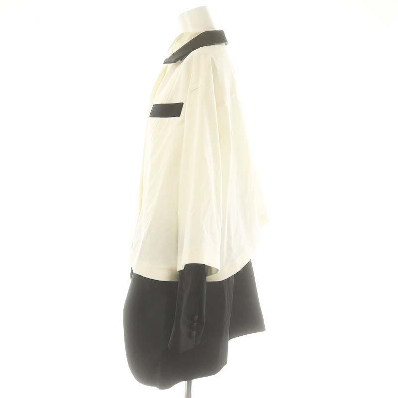 サカイ sacai ス―チングミックス レイヤード ジャケット ロング ウール  