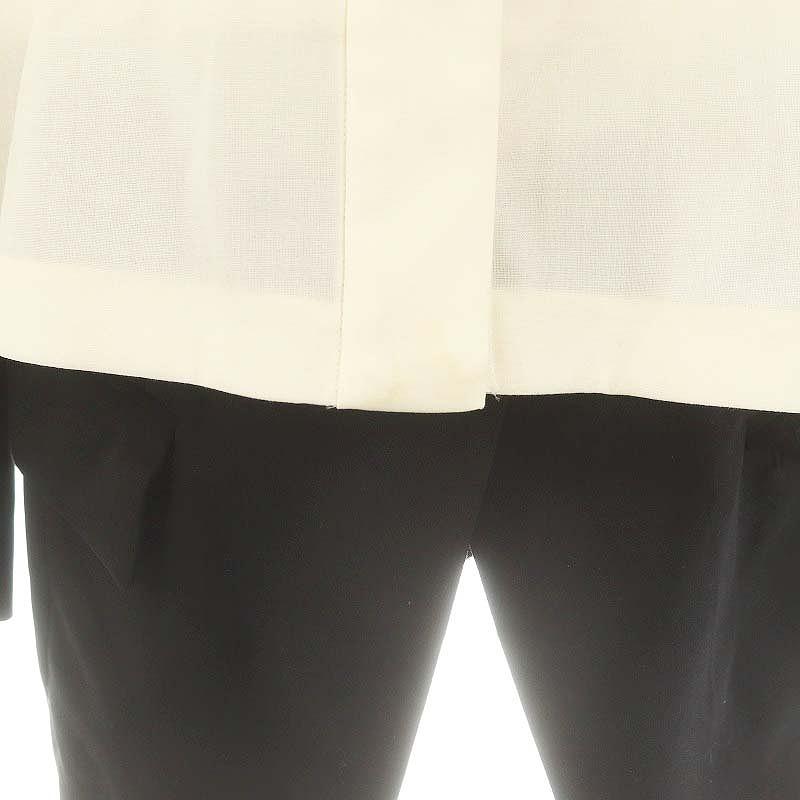 【中古】サカイ sacai ス—チングミックス レイヤード ジャケット ロング ウール混 1 ホワイト ブラック 21-05525 サカイ sacai ス―チングミックス レイヤード ジャケット ロング ウール