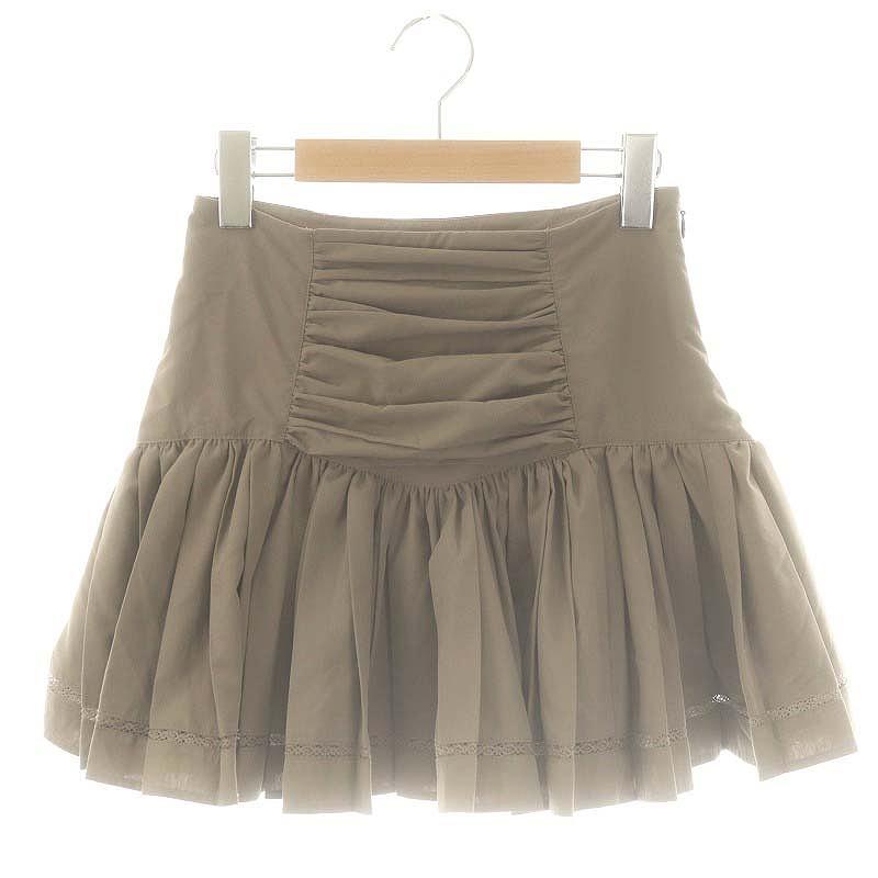 スナイデル コットンライクフリルスカショーパン モカ size0 24AW SNIDEL スナイデル 24AW コットンライクフリルスカショーパン