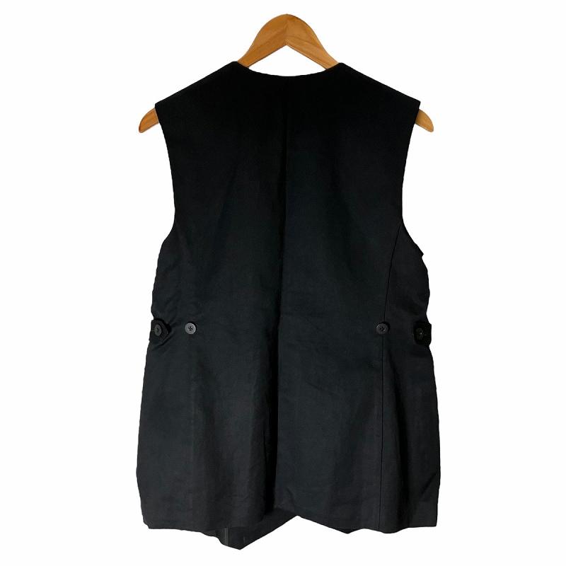 ユナイテッドアローズ AEWEN MATOPH リネン混 ベスト 黒 ブラック UNITED ARROWS - ユナイテッドアローズ AEWEN MATOPH リネン混 ベスト