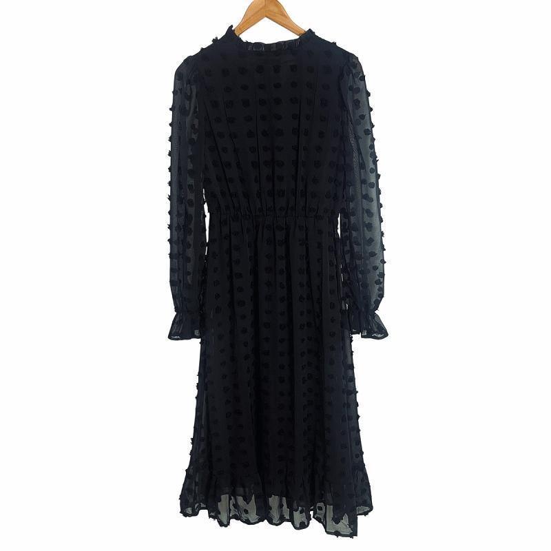 シーイン SHEIN ドット柄 ワンピース 水玉 袖 シアー シースルー