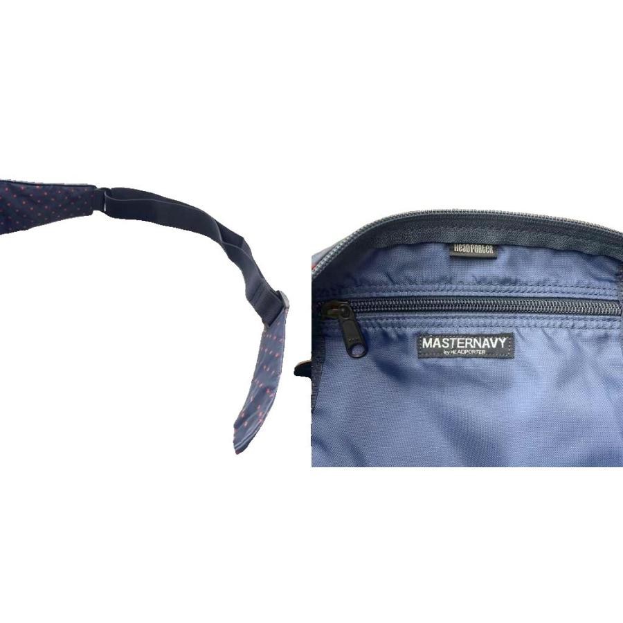 【美品】ヘッドポーター　マスターネイビー　 ヒップバック　ギャランティーカード付 ヘッドポーター HEAD PORTER MASTERNAVY STELLAR マスターネイビー