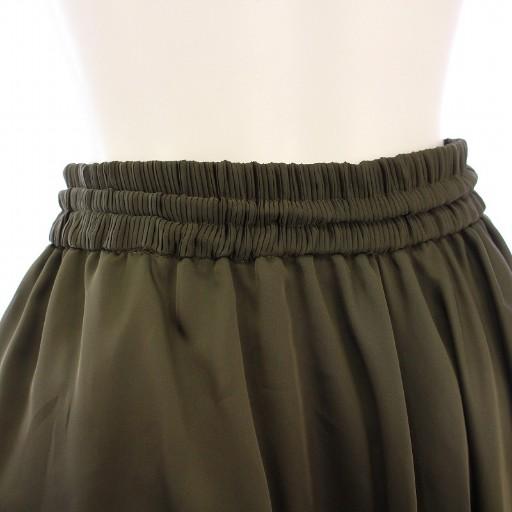 サカイ sacai 美品 アシンメトリースカート ひざ丈 シアー 0 カーキ 20
