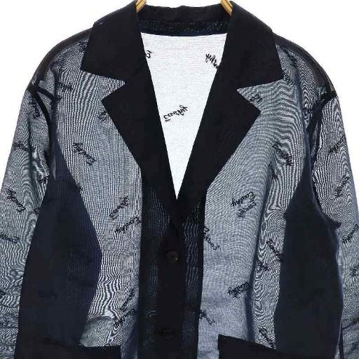 Spick&Span / 25SS/シアーオーガンジージャケット/FREE/コットン/ストライプ/25-010-200-1040-2-0 スピック&スパン Spick&Span 25SS 刺繍オーガンジージャケット