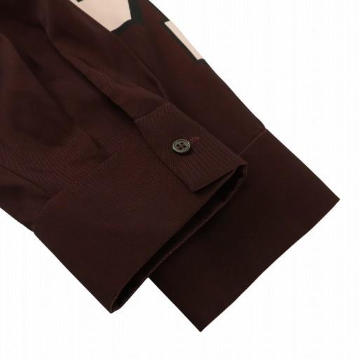SALE【極美品】N°21 ヌメロ ヴェントゥーノ クロップドシャツ PARADISE ロゴ ボタン ポリエステル100% ショートレングス ロングスリーブ 短丈 長袖 トップス タグ・ボタン付属 レディース サイズ 38 バーガンディ イタリア製 N°21 - SALE【極美品】N°21 ヌメロ ヴェントゥーノ クロップドシャツ