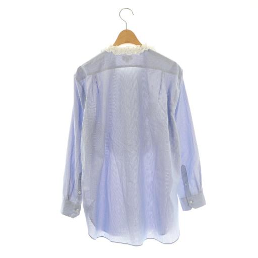 ドゥロワー Drawer コットンドビードットフリルシャツ ブラウス 長袖