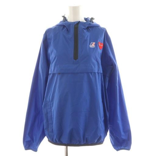 【中古】プレイコムデギャルソン × ケーウェイパーカー プルオーバー ハーフジップ ロゴ ハート ナイロン S /AN23 プレイコムデギャルソン × ケーウェイ K・WAY パーカー プルオーバー