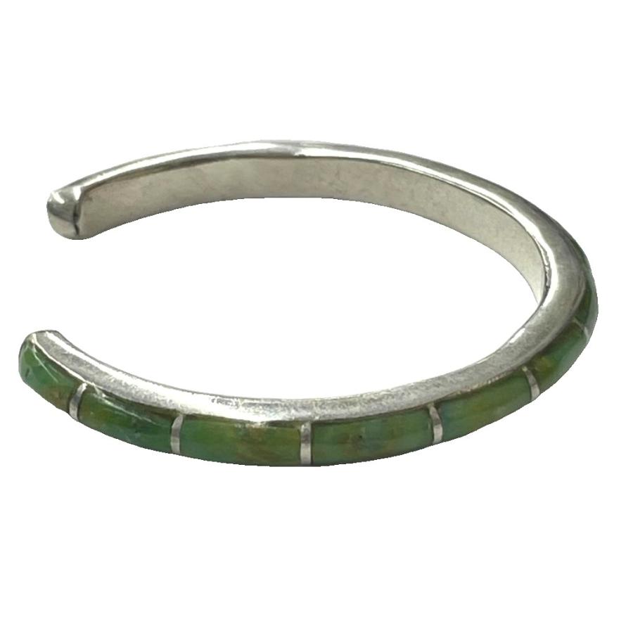 ターコイズ バングル ブレスレット 925刻印 シルバー 緑 グリーン