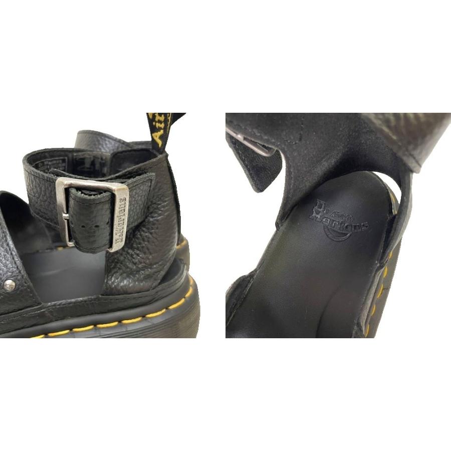 【中古】ドクターマーチン CLARISSA II QUAD HDW Milled Nappa Leather Platform Sandals レザー サンダル UK 5 黒 Dr.Martens（ドクターマーチン） DR.MARTENS CLARISSA II QUAD HDW