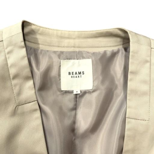 ビームスハート BEAMS HEART カラーレスロングコート ノーカラー