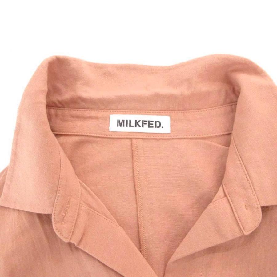 ミルクフェド MILKFED. 美品 シャツ オールインワン 半袖 F オレンジ系 