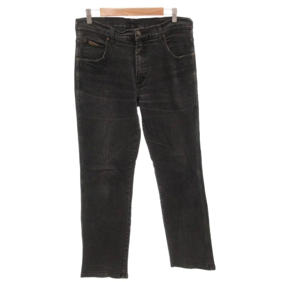 ラングラー WRANGLER ストレート デニムパンツ ジーンズ W34 L32 黒 