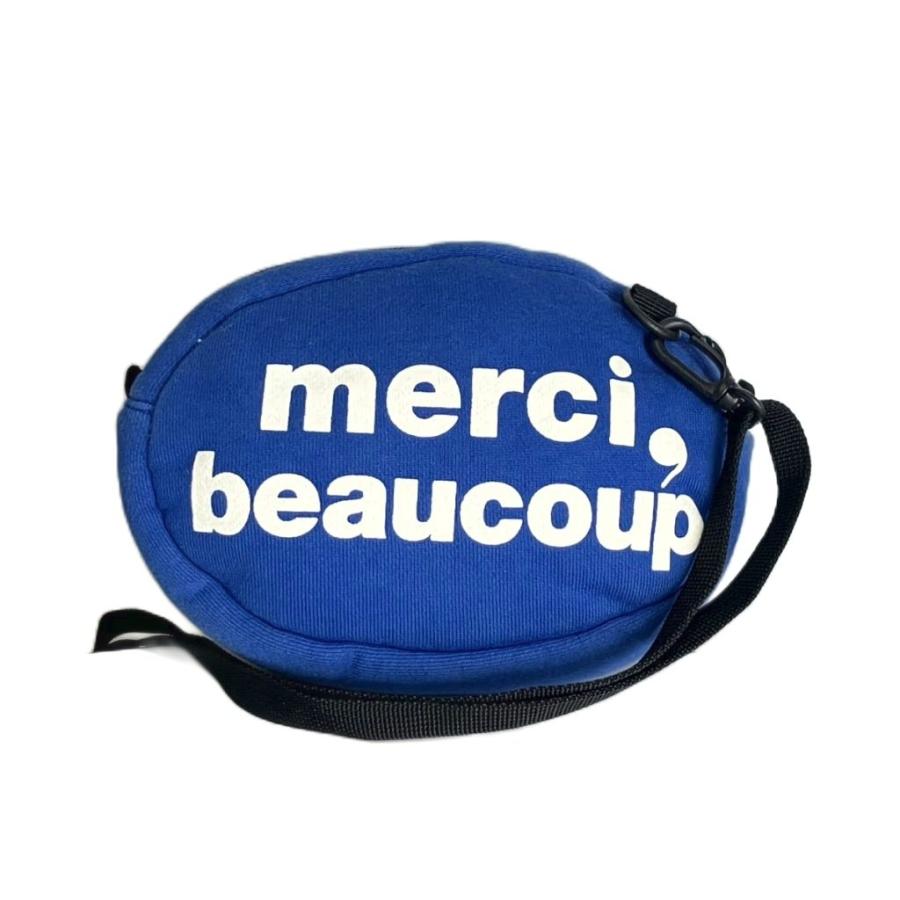 メルシーボークー mercibeaucoup ポーチ ショルダーバッグ プリント 青 